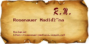 Rosenauer Madléna névjegykártya